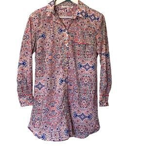 Victoria's Secret Wms XS Tunic Length Button Up Sleep Shirt Sleepwear Intimates